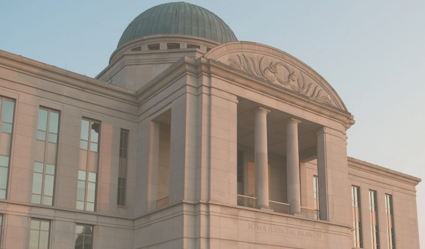 An image of the Iowa Judicial Branch building.